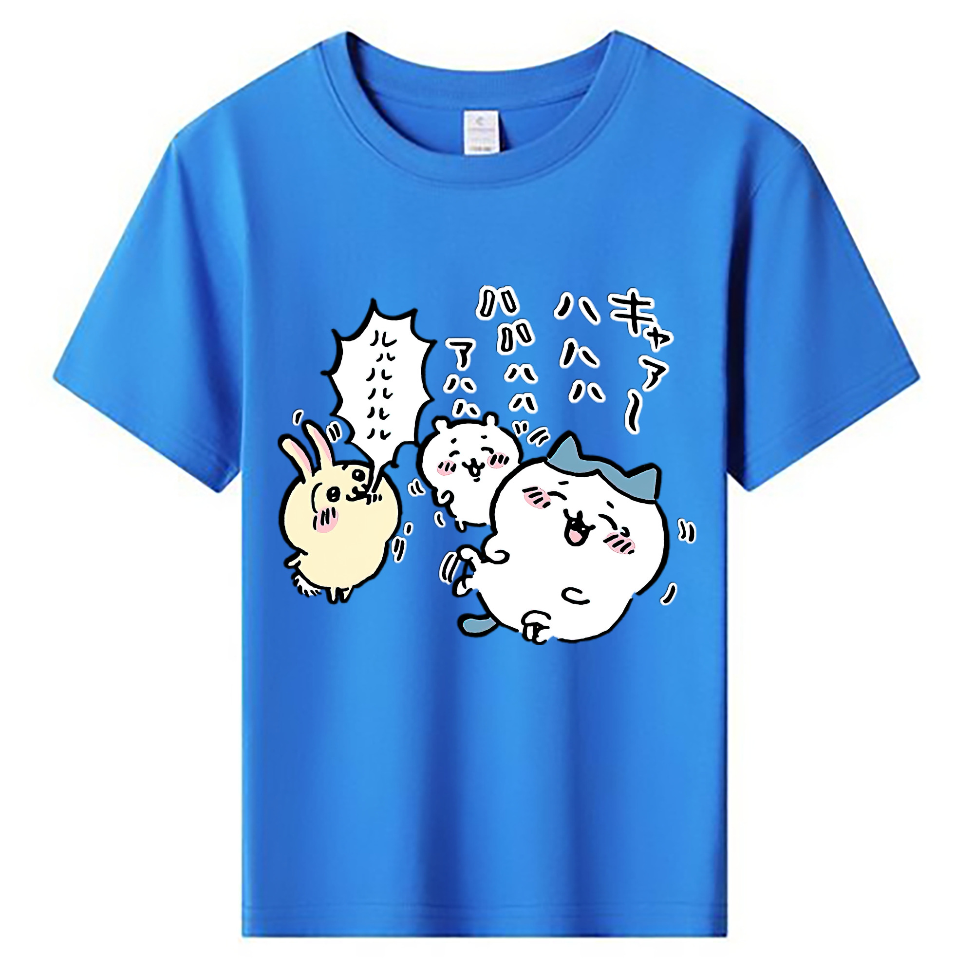 （画像用） ちいかわ うさぎ Chii-kawa usagi 綿100％キッズTシャツ（フロントプリント）